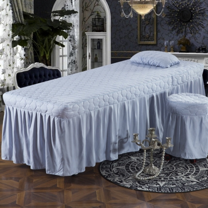 91家纺网 家纺一手货源 找家纺 （总）乐逸家纺 3D压花刺绣款美容床罩单品床裙