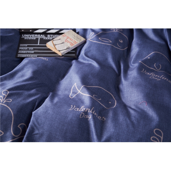 91家纺网 家纺一手货源 找家纺 曼璐家纺 芦荟棉单品被套仿棉被套单件小鲸鱼