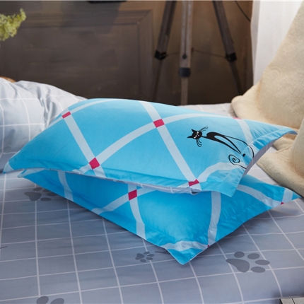 91家纺网 家纺一手货源 找家纺 曼璐家纺 芦荟棉枕套一对拍二单只装爱的印记