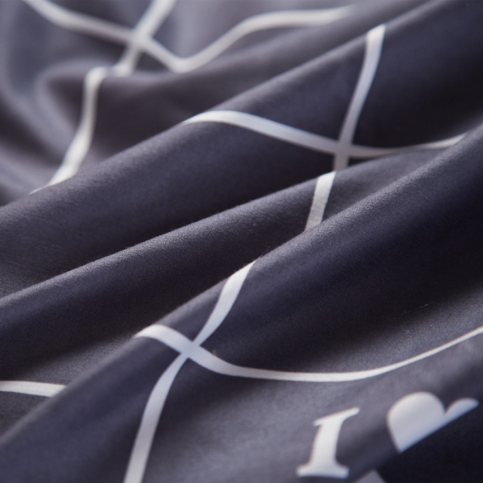 91家纺网 家纺一手货源 找家纺 曼璐家纺 芦荟棉床单三件套 简单爱-灰