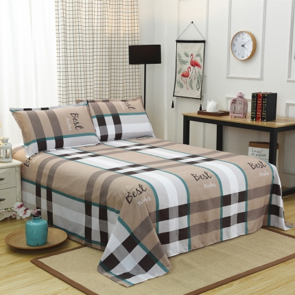 91家纺网 家纺一手货源 找家纺 曼璐家纺 芦荟棉床单三件套时尚格韵