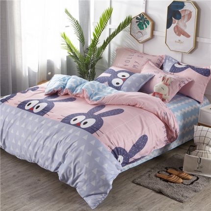 91家纺网 家纺一手货源 找家纺 （总）曼璐家纺 2025新款芦荟棉四件套被套床单床上用品