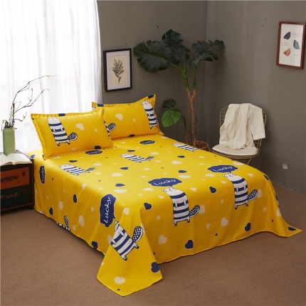 91家纺网 家纺一手货源 找家纺 （总）曼璐家纺 2025新款芦荟棉床单三件套