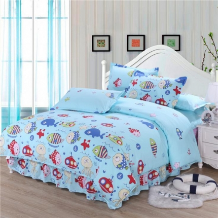 91家纺网 家纺一手货源 找家纺 （总）八十八号家纺 全棉床裙四件套