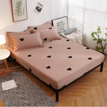 91家纺网 家纺一手货源 找家纺 八十八家纺  2021新款全棉单层款单品床笠 相濡与沫