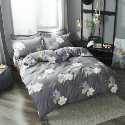 91家纺网 家纺一手货源 找家纺 （总）八十八家纺 2019活性芦荟棉磨毛床笠四件套