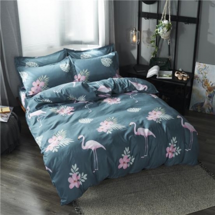 91家纺网 家纺一手货源 找家纺 （总）八十八家纺 2019活性芦荟棉磨毛床笠四件套