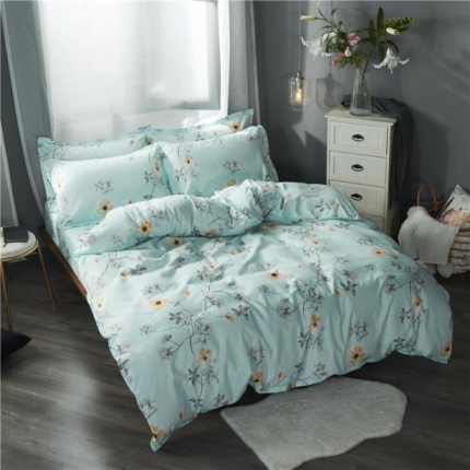 91家纺网 家纺一手货源 找家纺 （总）八十八家纺 2019活性芦荟棉磨毛床笠四件套