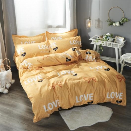 91家纺网 家纺一手货源 找家纺 （总）八十八家纺 2019活性芦荟棉磨毛床笠四件套