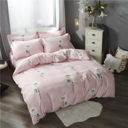 91家纺网 家纺一手货源 找家纺 （总）八十八家纺 2019活性芦荟棉磨毛床笠四件套