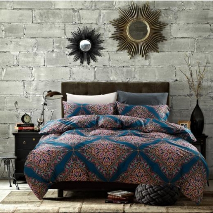 91家纺网 家纺一手货源 找家纺 太古汇家居  60长绒棉（印花）四件套 杰西卡TGH008