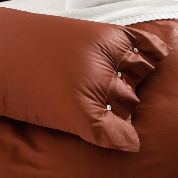 91家纺网 家纺一手货源 找家纺 太古汇  60长绒棉（纯色）四件套 爱马仕-桔TGH011C