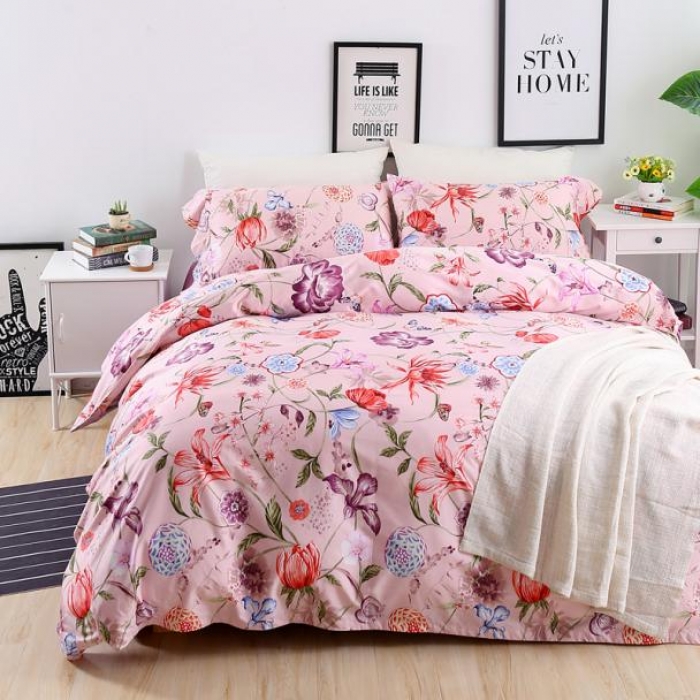 91家纺网 家纺一手货源 找家纺 太古汇家居  60长绒棉（印花）四件套 凯莉TGH016