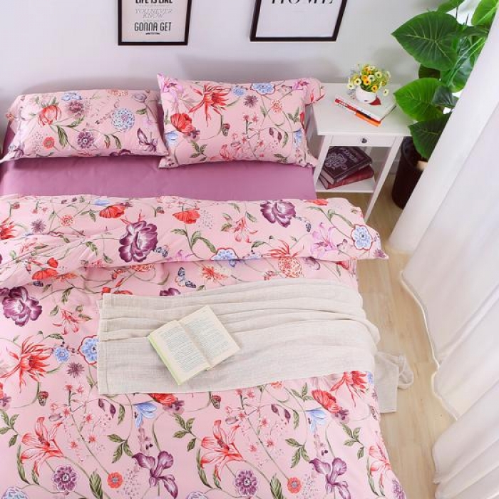 91家纺网 家纺一手货源 找家纺 太古汇家居  60长绒棉（印花）四件套 凯莉TGH016