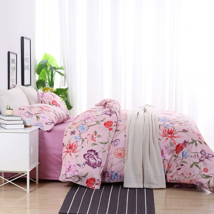 91家纺网 家纺一手货源 找家纺 太古汇家居  60长绒棉（印花）四件套 凯莉TGH016