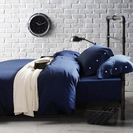 太古汇家居  60长绒棉（纯色）四件套 宝石兰TGH003C