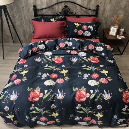 太古汇家居  60长绒棉（印花）四件套 达芙妮TGH052