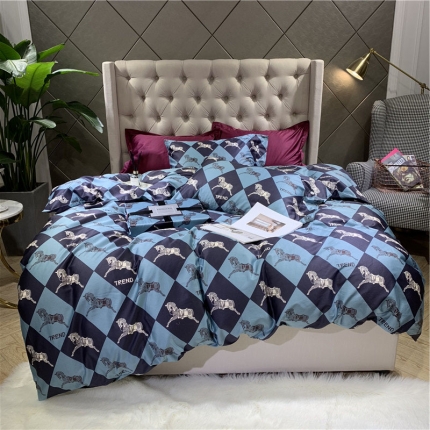 91家纺网 家纺一手货源 找家纺 （总）太古汇 2019新款60支贡缎长绒棉四件套