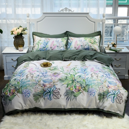 91家纺网 家纺一手货源 找家纺 太古汇 32-21磨毛数码印花小边款四件套 凯恩斯米