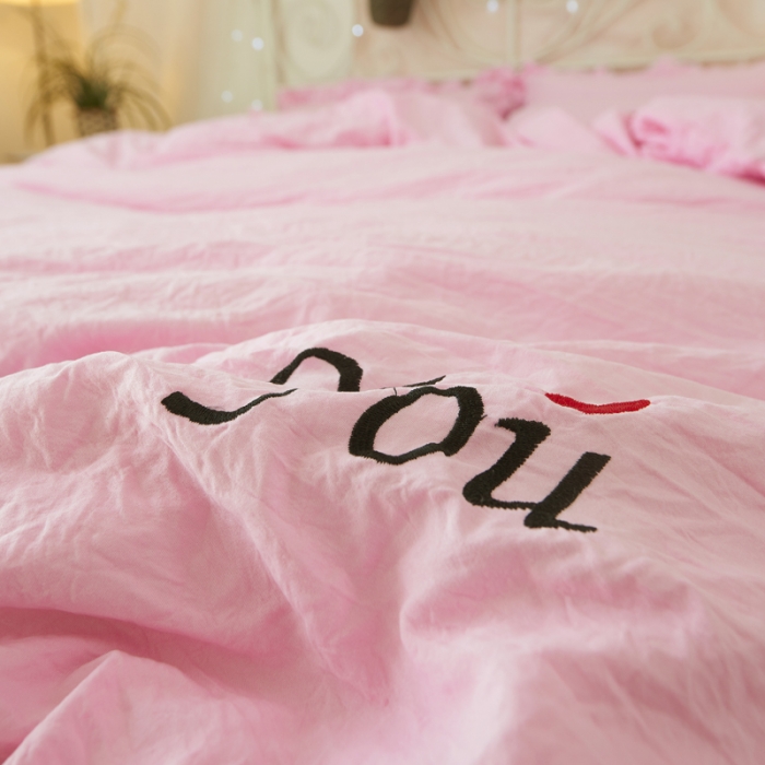 91家纺网 家纺一手货源 找家纺 （总）简爱家纺 2025新面料不起球水洗棉绣花四件套床单款