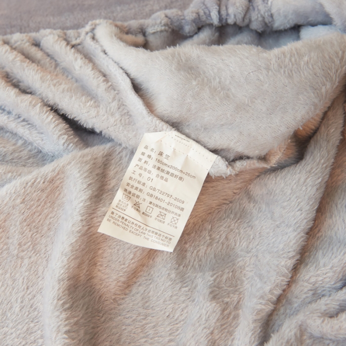 91家纺网 家纺一手货源 找家纺 简爱家纺 2025新款纯色法莱绒单床笠 银灰