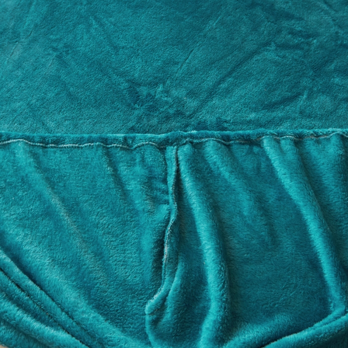 91家纺网 家纺一手货源 找家纺 简爱家纺 2025新款纯色法莱绒单床笠 墨绿