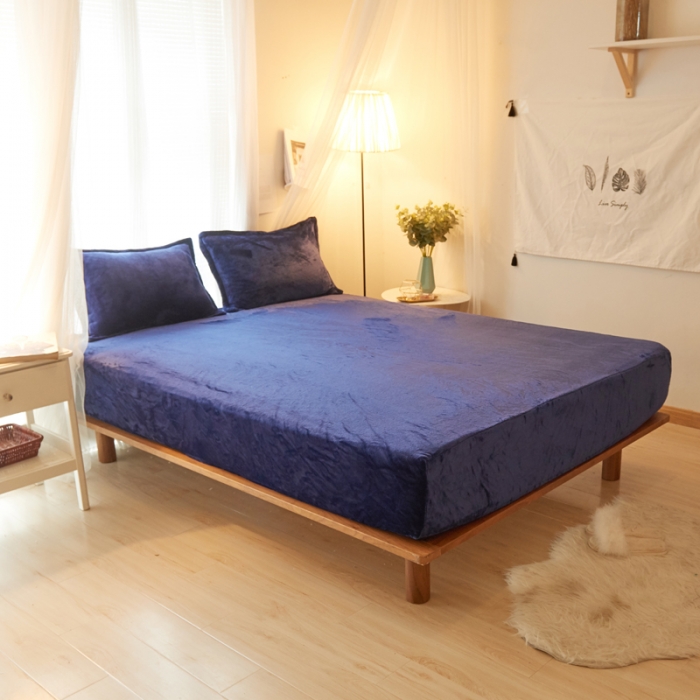 91家纺网 家纺一手货源 找家纺 （总）简爱家纺 2025新款纯色法莱绒单床笠