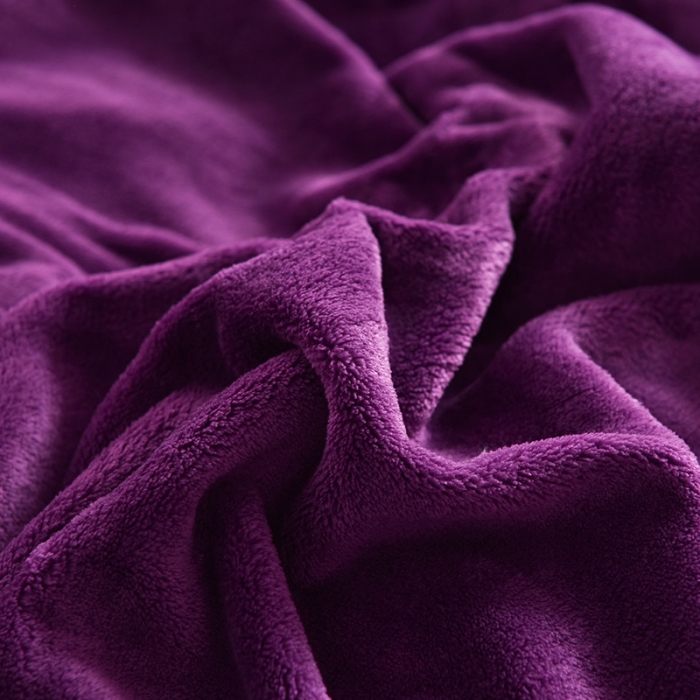 91家纺网 家纺一手货源 找家纺 简爱 2020新款双面法莱绒刺绣四件套 绒miss-深紫