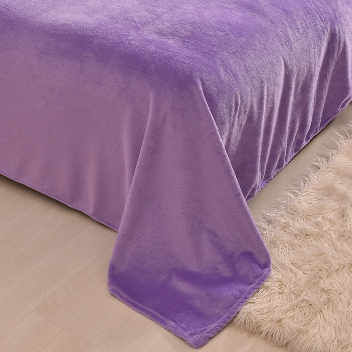 91家纺网 家纺一手货源 找家纺 简爱 2020新款双面法莱绒刺绣四件套 绒miss-浅紫