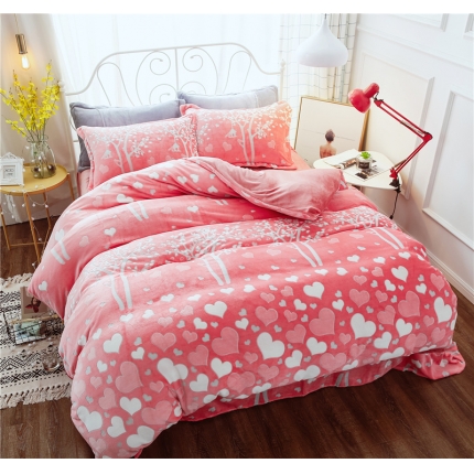 91家纺网 家纺一手货源 找家纺 （总）青竹苑 2018-7D雕花水晶绒四件套