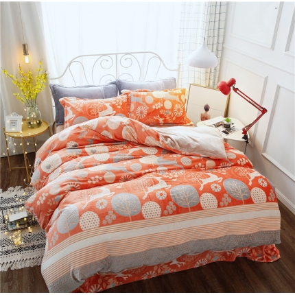 91家纺网 家纺一手货源 找家纺 （总）青竹苑 2018-7D雕花水晶绒四件套