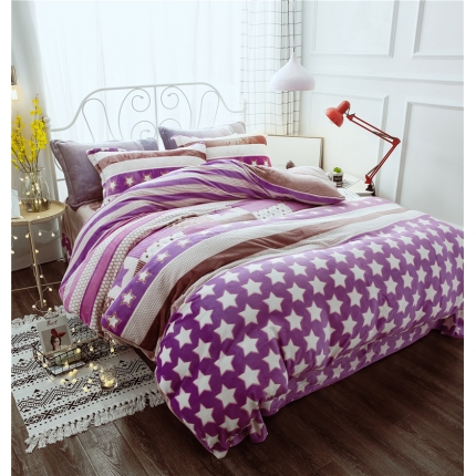 91家纺网 家纺一手货源 找家纺 （总）青竹苑 2018-7D雕花水晶绒四件套