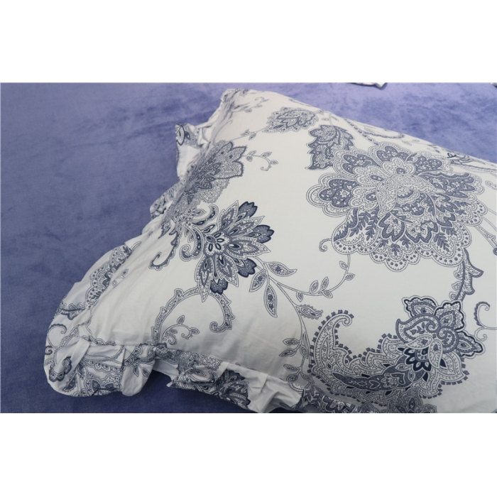 91家纺网 家纺一手货源 找家纺 青竹苑 2018韩版棉加绒全棉法莱绒四件套 洛卡-蓝