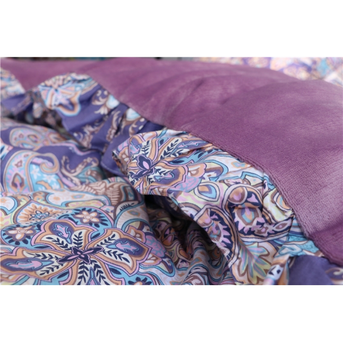 91家纺网 家纺一手货源 找家纺 青竹苑 2018韩版棉加绒全棉法莱绒四件套 塞纳夜曲