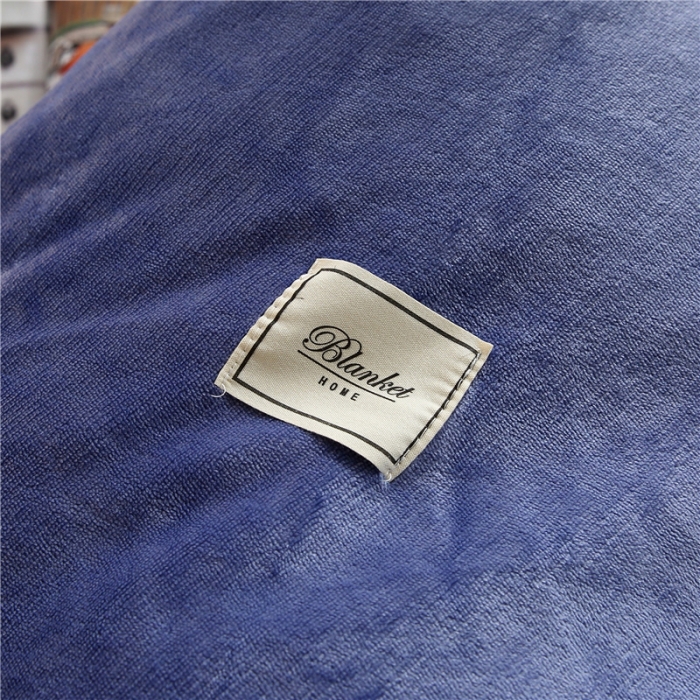 91家纺网 家纺一手货源 找家纺 青竹苑 2018多功能水晶绒羊羔绒双拼被套单品 优雅蓝