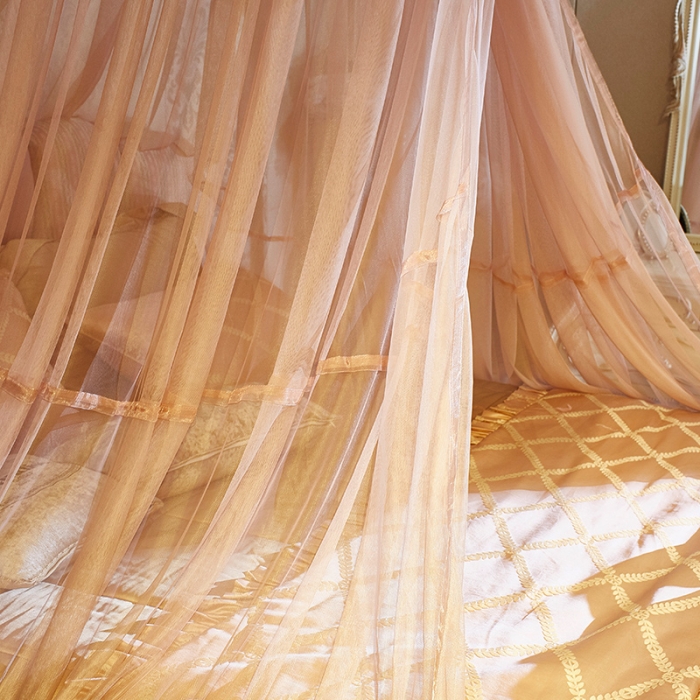 91家纺网 家纺一手货源 找家纺 青竹苑 2019新款D70温馨吊顶蚊帐 奶茶色