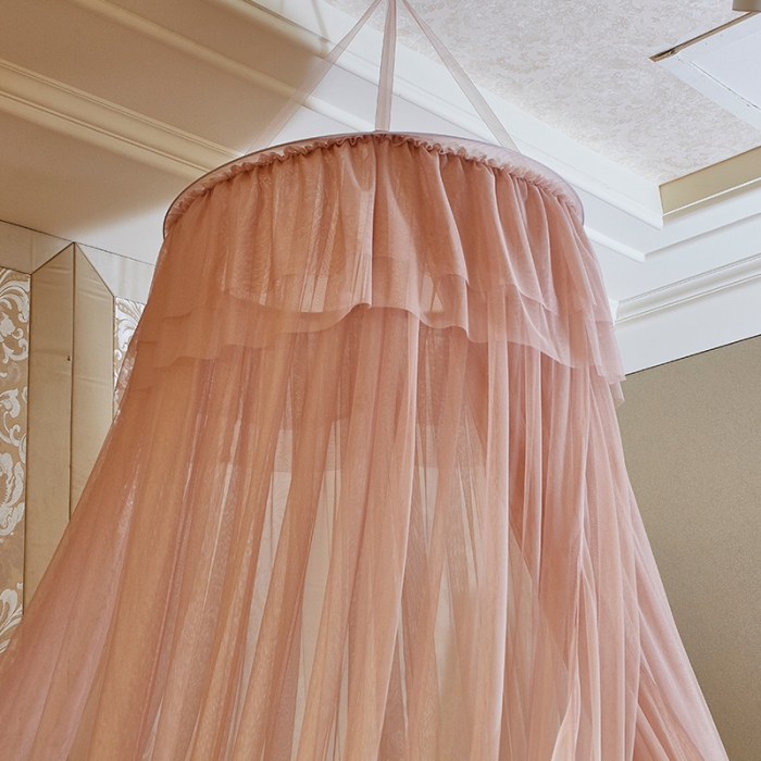 91家纺网 家纺一手货源 找家纺 青竹苑 2019新款D70温馨吊顶蚊帐 奶茶色