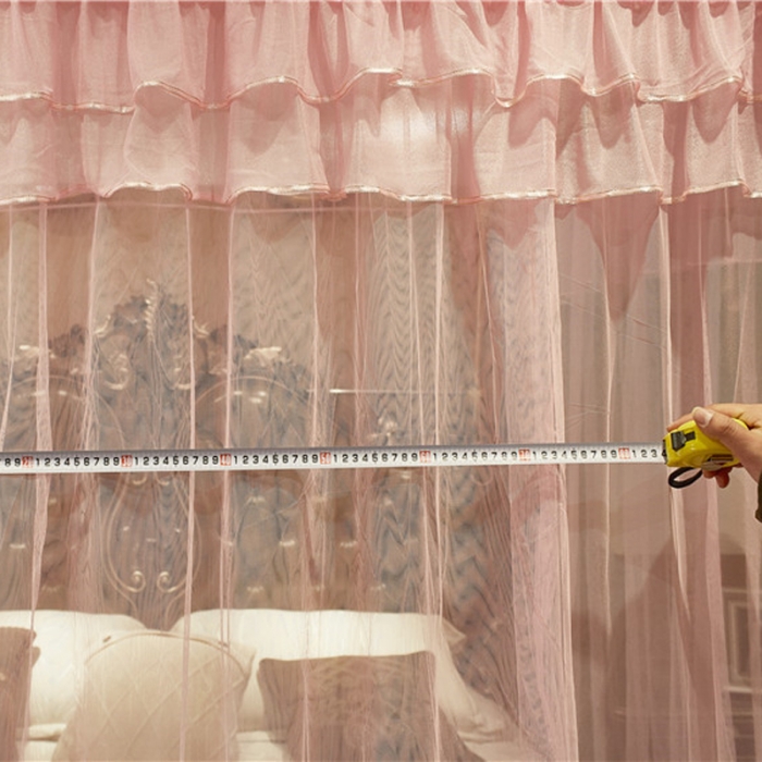 91家纺网 家纺一手货源 找家纺 青竹苑 2019新款G38D铝合金导轨蚊帐 粉色