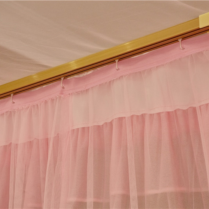 91家纺网 家纺一手货源 找家纺 青竹苑 2019新款G38D铝合金导轨蚊帐 粉色