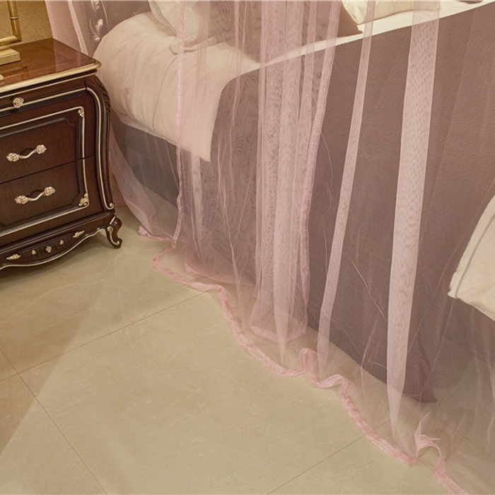 91家纺网 家纺一手货源 找家纺 青竹苑 2019新款G38D铝合金导轨蚊帐 粉色