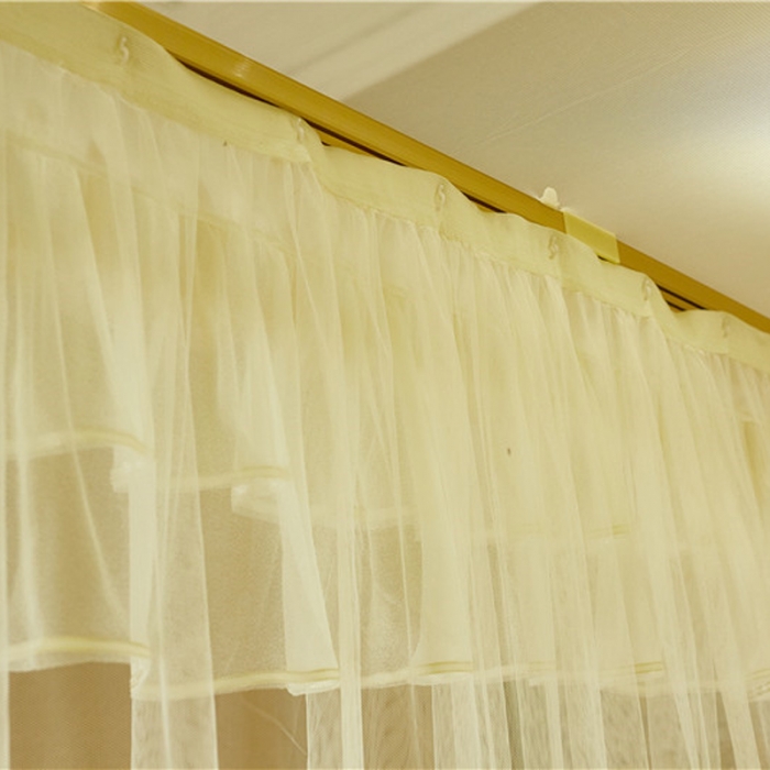 91家纺网 家纺一手货源 找家纺 青竹苑 2019新款G38D铝合金导轨蚊帐 米黄