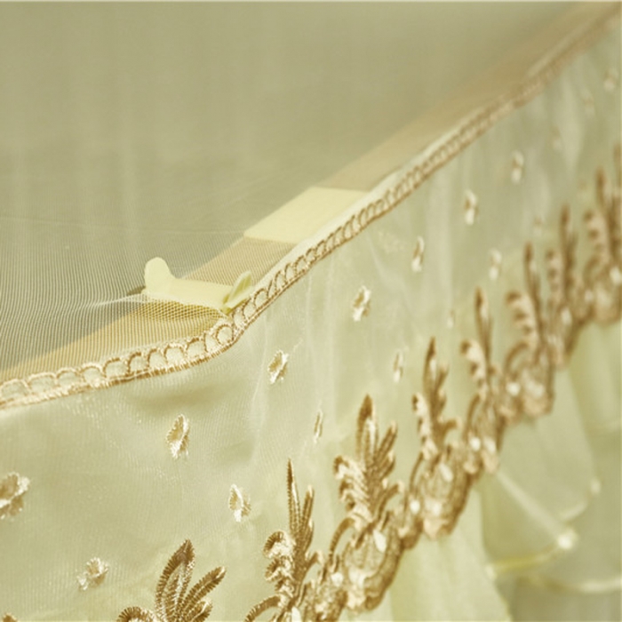 91家纺网 家纺一手货源 找家纺 青竹苑 2019新款G38D铝合金导轨蚊帐 米黄