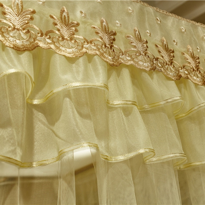 91家纺网 家纺一手货源 找家纺 青竹苑 2019新款G38D铝合金导轨蚊帐 米黄