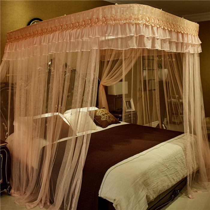 91家纺网 家纺一手货源 找家纺 青竹苑 2019新款G38D铝合金导轨蚊帐 玉色