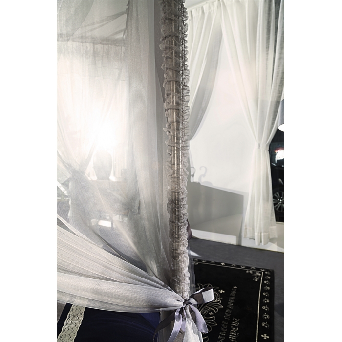 91家纺网 家纺一手货源 找家纺 青竹苑 2019新款水晶灰现代艺术蚊帐 F32双层落地款