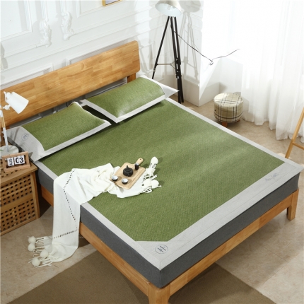 91家纺网 家纺一手货源 找家纺 （总）青竹苑 2019新款朴韵绣花贡藤席 