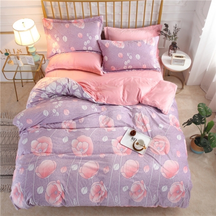 91家纺网 家纺一手货源 找家纺 （总）青竹苑 2019保暖套件6D雕花绒四件套