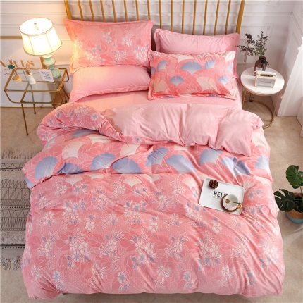 91家纺网 家纺一手货源 找家纺 （总）青竹苑 2019保暖套件6D雕花绒四件套