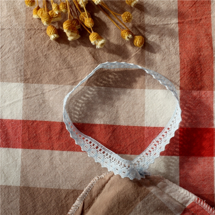 91家纺网 家纺一手货源 找家纺 福丽莱 全棉色织水洗棉四件套1.8m床（床裙款）丽维斯-红