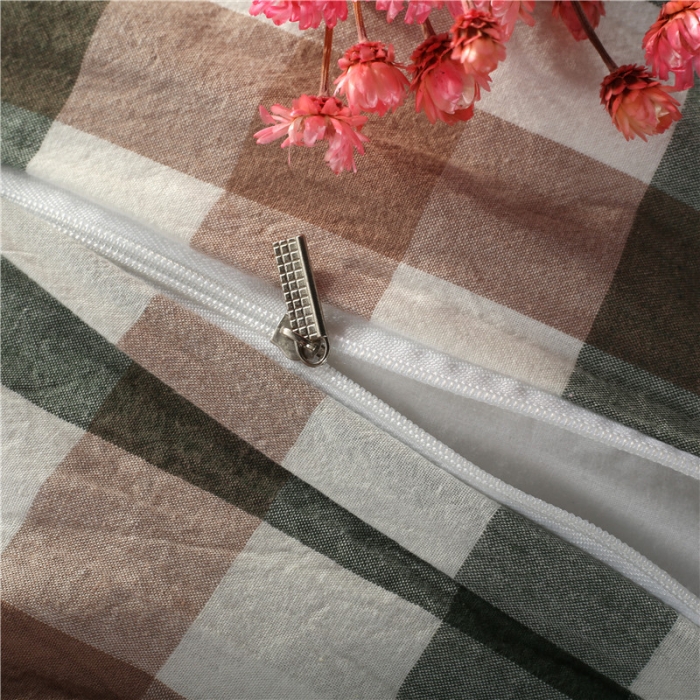 91家纺网 家纺一手货源 找家纺 福丽莱 全棉色织水洗棉四件套1.8m床（床裙款） 莫里斯-绿